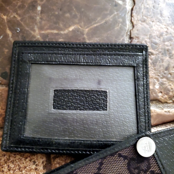 Gucci black canvas monogram Men's Wallet With 2 swivel inserts - Picture 7 of 8